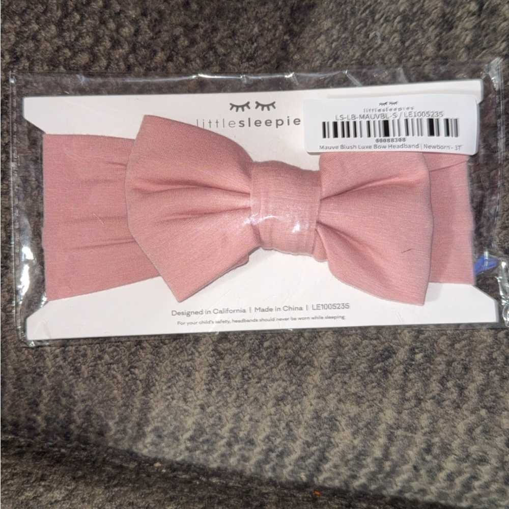 Mauve blush LS bow